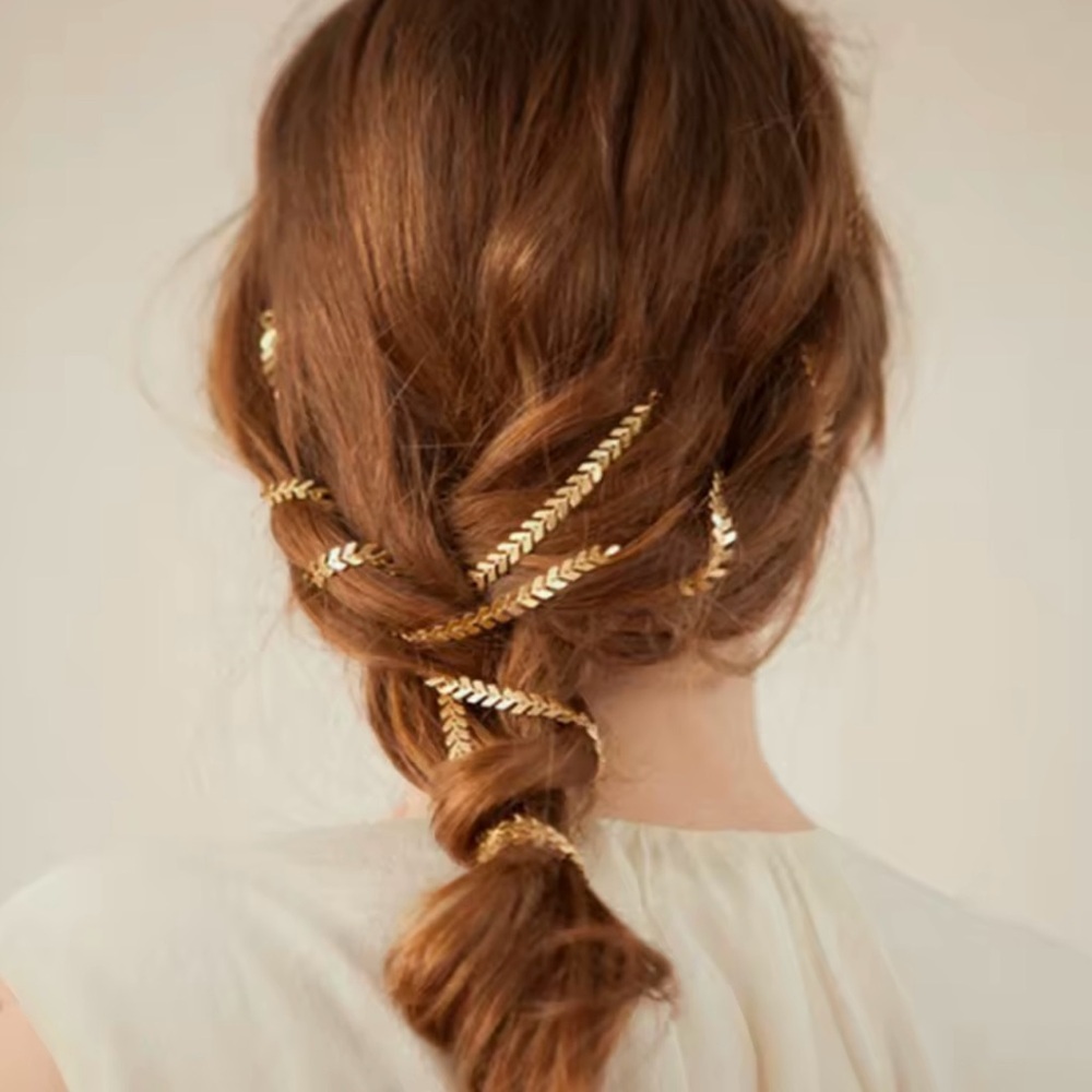 Braided Chain Tassels for hair Hair clip Chain Hairpin